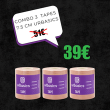 Upload image to gallery viewer, Combo 3 rouleaux de ruban adhésif 7,5 cm Light Cream Urbasics
